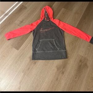 Nike Gray and Pink Therma Fit Hoodie